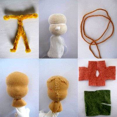 Anleitungsschritte zum Puppen Wurzelwichtel basteln